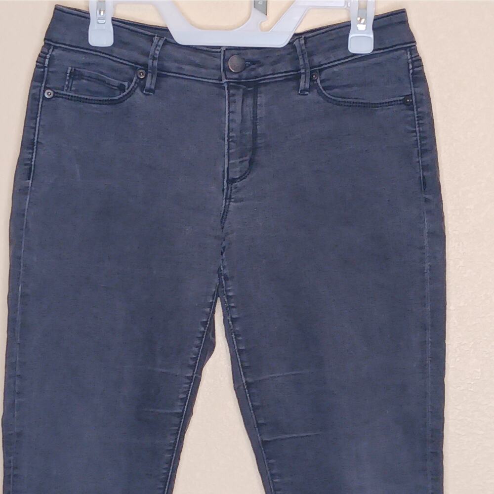 Ann Taylor Loft Curvy Skinny Jeans Womens 4 Black Dark Wash Low Rise Slim - Picture 3 of 12